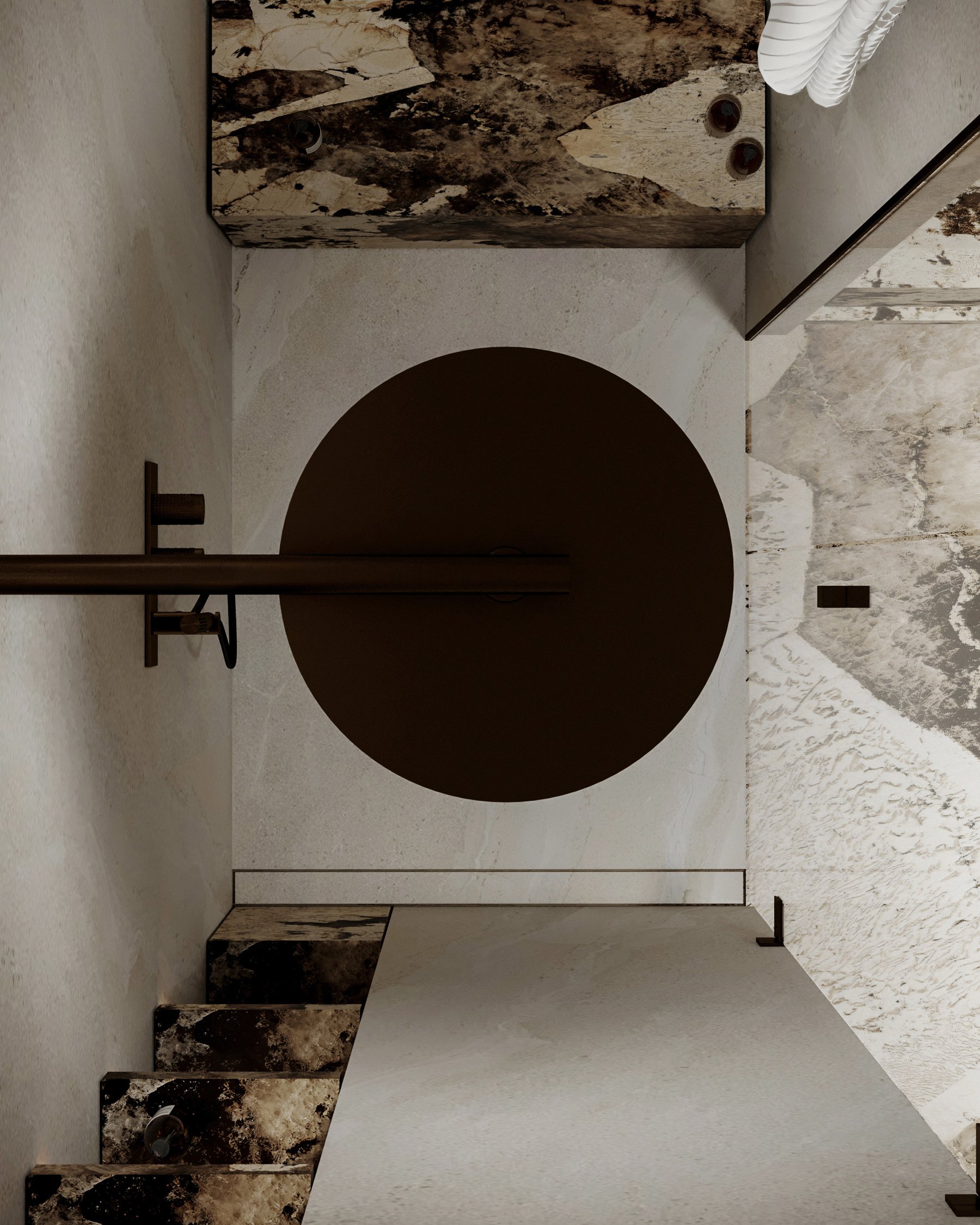 Minimalist bathroom detail.